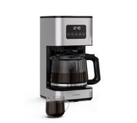 KLARSTEIN Verosteel Cafetière filtre - Cafetière en acier inoxydable, 1,5 L (jusqu'à 12 tasses), écran LCD, maintien au chaud 40 min, système anti-gouttes, arrêt automatique