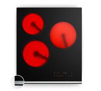 Klarstein VeroSteel 45cm Plaque Vitrocéramique 3 Feux Noir