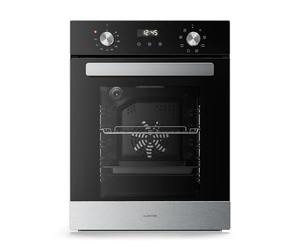 Klarstein Verosteel Four Encastrable 45 cm - 49L, 8 Modes Nettoyage Facile, Commande Rotative, Porte Double Vitrage, Four Électrique Encastrable Inox & Verre Noir