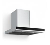Klarstein Verosteel Hotte Aspirante 60 cm 8816 m³/h Classe A++ Inox & Verre LED 3 Vitesses Hotte Murale Évacuation & Recirculation