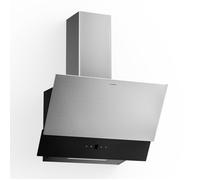 Klarstein Verosteel Hotte Aspirante 60 cm Hotte Décorative 624 m³/h A++ Commandes Tactiles LED Inox & Verre Noir
