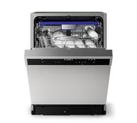 Klarstein Verosteel Lave Vaisselle Encastrable 60 cm - 14 Couverts, 9 Programmes, 42 dB, Classe A, AquaStop, Sécurité Enfants, Acier Inox, Lave Vaisselle Intégrable