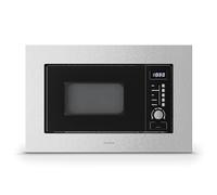 Klarstein Verosteel Micro Onde Encastrable avec Grill - 20L, 700W, 8 Programmes, Commande Tactile, Acier Inox, Plateau Verre, Four Micro Ondes Encastrable, Acier Inoxydable