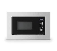 Klarstein Verosteel Micro-Ondes Encastrable avec Grill - 20L 700W 8 Programmes Tactile Plateau en verre Acier Inox Noir