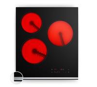 Klarstein Verosteel Plaque Vitrocéramique 45 cm 3 Zones 5000 W Curseur Tactile Minuterie Table de Cuisson Vitrocéramique