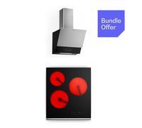 Klarstein Verosteel plaque vitrocéramique + hotte sans chapeau 45 cm A++