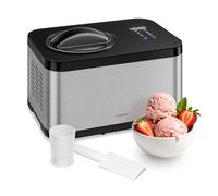 Klarstein VeroSteel Sorbetière Machine à glace avec compresseur 1,5L 150W Argent