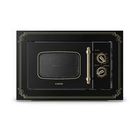 Klarstein Micro-ondes encastrable Victoria 20 – 20 L, 800/1000 W gril, 3 fonctions, inox noir