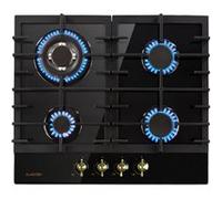 Klarstein Victoria 4 Zones cuisinière à gaz 4 feux vitrocéramique noire