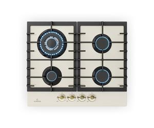 Klarstein Victoria 60cm Plaque de cuisson à gaz 4 Feux Crème