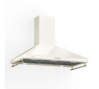 Klarstein Hotte Aspirante 90 cm, Hottes de Cuisine avec Filtre de Hotte en Aluminium, Débit d'Air Puissant de 645m³/h, Eclairage LED, Extracteur d'Air Silencieux, Hotte Efficace avec Evacuation