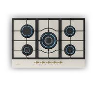Victoria 5 Table de cuisson à gaz 5 feux brûleur Sabaf vitrocéramique look rétro