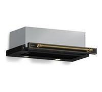 Klarstein Victoria Hotte Aspirante 60cm Hotte à Tiroir Rétro 358 m³/h Classe A++ LED Façade Extensible Noir Noir