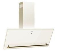 KLARSTEIN Victoria Hotte Aspirante - 90cm Hotte Cuisine Angulaire, Débit d'air 400 m³/h, Panneau Tactile LED, A++ Énergie, Silencieuse 52 DB, Crème & Or, Extraction & Recirculation