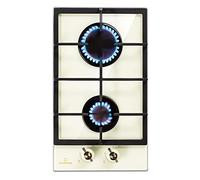 Victoria Domino Plaque de cuisson à gaz 2 feux brûleur Sabaf vitrocéramique style rétro