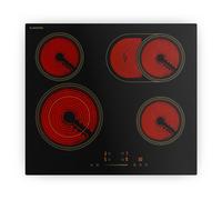 Klarstein Plaque vitrocéramique Victoria 60 cm – 4 zones 6600 W – Design rétro, curseur tactile