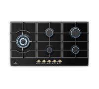 Klarstein Table de cuisson à gaz Victoria Chef 90 cm, 5 brûleurs 11100W, inox, GPL