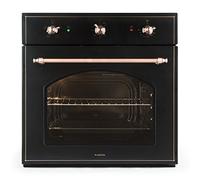 Klarstein Vilhelmine Four Encastrable Électrique, 55 L, Design Vintage, 3 Fonctions, Chaleur Haut et Bas, Minuterie de Cuisson, Classe Énergétique A, Acier Inoxydable, Noir-Cuivre