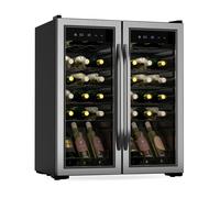 Klarstein Vinamour 70cm 36 Bouteilles Cave à Vin 2 Zones Argent G