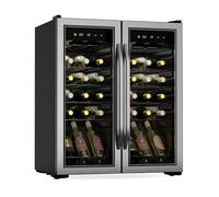 Vinamour Cave à vin 2 zones de réfrigération 7 étagères Commande tactile Protection UV