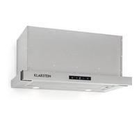 Klarstein Vinea Hotte murale escamotable plate 60cm - Jusqu'à 610m³/h - Eclairage halogène- Classe A - argent Argent G