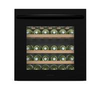 Klarstein Vinoline 60cm 30 Bouteilles Cave à Vin Encastrable 1 Zone Noir G