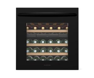 Klarstein Vinoline 67cm 30 Bouteilles Cave à Vin 2 Zones Encastrable Noir G