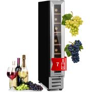 Klarstein Vinovilla 15cm 7 Bouteilles Cave à Vin Encastrable 1 Zone Argent G