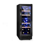 Klarstein Vinovilla 30cm 17 Bouteilles Cave à Vin Encastrable 2 Zones Noir G