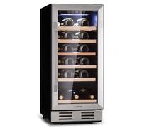 Klarstein Vinovilla 38cm 31 Bouteilles Cave à Vin Encastrable 1 Zone Argent G