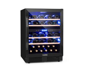 Klarstein Vinovilla 59,5cm 43 Bouteilles Cave à Vin 2 Zones Noir G