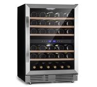 Klarstein Vinovilla 59,5cm 51 Bouteilles Cave à Vin 2 Zones Argent G
