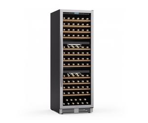 Klarstein Vinovilla 59cm 143 Bouteilles Cave à Vin 3 Zones Encastrable Argent G