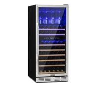 Klarstein Vinovilla 60cm 116 Bouteilles Cave à Vin Encastrable 2 Zones Argent G