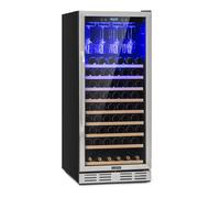 Klarstein Vinovilla 60cm 127 Bouteilles Cave à Vin Encastrable 1 Zone Argent F