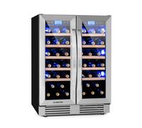 Klarstein Vinovilla 60cm 42 Bouteilles Cave à Vin Encastrable 2 Zones Argent G