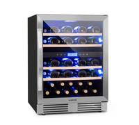 Klarstein Vinovilla 60cm 43 Bouteilles Cave à Vin Encastrable 2 Zones Argent G