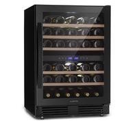 Klarstein Vinovilla 60cm 51 Bouteilles Cave à Vin Encastrable 2 Zones Noir G