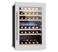 Klarstein Vinsider 59,2cm 41 Bouteilles Cave à Vin 2 Zones Encastrable Argent G