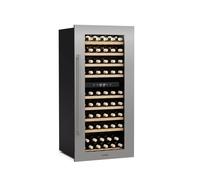 Klarstein Vinsider 59,2cm 79 Bouteilles Cave à Vin 2 Zones Encastrable Argent G