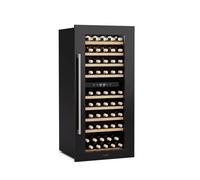 Klarstein Vinsider 59,2cm 79 Bouteilles Cave à Vin 2 Zones Encastrable Noir G