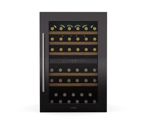 Klarstein Vinsider 59cm 57 Bouteilles Cave à Vin 2 Zones Encastrable Noir G