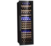 Klarstein Vinsider 60cm 89 Bouteilles Cave à Vin Encastrable 3 Zones Noir G