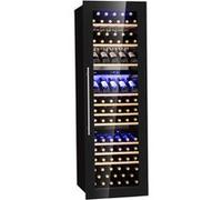 KLARSTEIN Cave a Vin Encastrable, Réfrigérateur à Vin, Porte en Verre, Cave à Vin Vieillissement, Trois Zones, Prosecco, Ecran Tactile, Réfrigérateur Bar, Frigo, Protection UV, 5-18°C, 89 Bouteilles