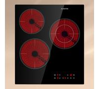 KLARSTEIN Virtuosa 3 Slim - Table de cuisson vitrocéramique 3 foyers puissance max. 5000 W, 9 niveaux, minuterie, protection contre la surchauffe, verrouillage parental, panneau de commande tactile