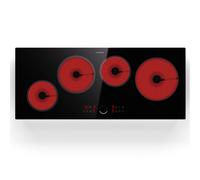 Klarstein Virtuosa 90cm Plaque Vitrocéramique 4 Feux Noir