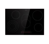 Klarstein Virtuosa Roast 75cm Plaque Vitrocéramique 5 Feux Noir