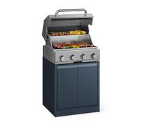 Klarstein WaldChef 4 Brûleurs Cuisine d'Extérieur Barbecue à Gaz Anthracite