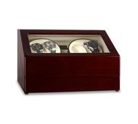 KLARSTEIN Old Marshall - Remontoir, Tourne-Montre, Boîte à Montres, Capacité : 10 Montres Automatique, 2 Supports rotatifs à Deux Places, Gauche-Droite, Modes pré-programmés, Marron-Blanc