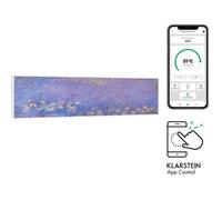 Klarstein Wonderwall Air Art Smart - Radiateur infrarouge 120 x 30 cm, 350 W, design nénuphars